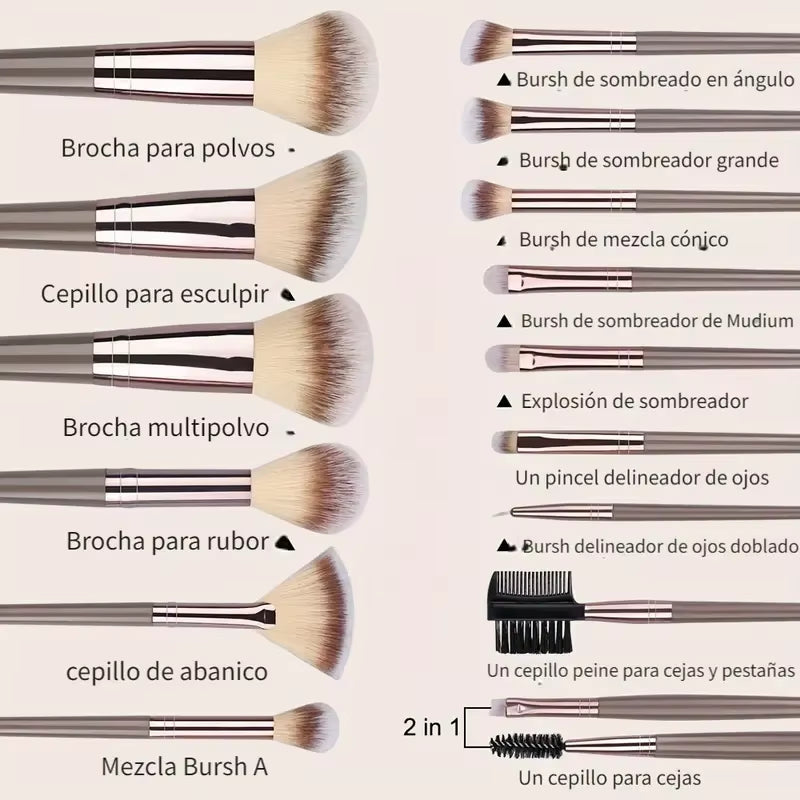 Professional 3-20PCS Makeup Brushes Set Soft Fluffy Foundation Eyeshadow Concealer Blending Blush Brush Kabuki Women Beauty Tool