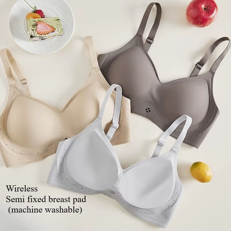 New Seamless Bra for Women Comfortable Jelly Bra Wireless Push-Up Breast Collection Bras Sport Everyday Underwear