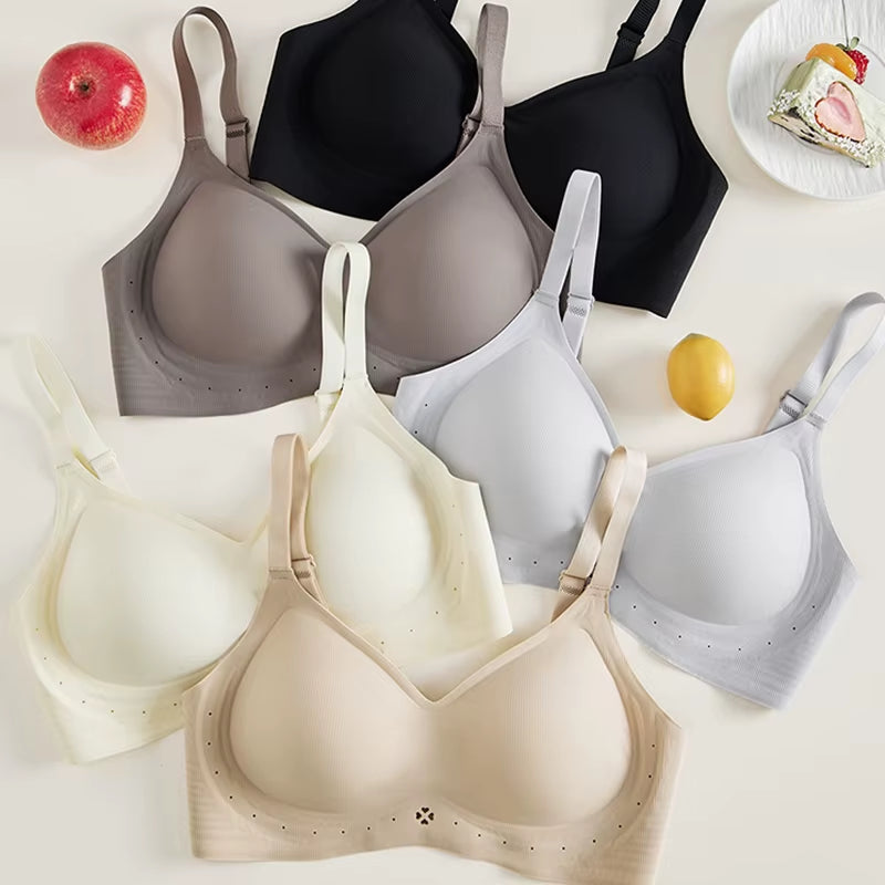 New Seamless Bra for Women Comfortable Jelly Bra Wireless Push-Up Breast Collection Bras Sport Everyday Underwear